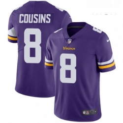 Mens Nike Minnesota Vikings 8 Kirk Cousins Purple Team Color Vapor Untouchable Limited Player NFL Jersey Mens Nike Minnesota Vikings 8 Kirk Cousins Purple Team Color Vapor Untouchable Limited Player NFL Jersey