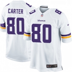 Mens Nike Minnesota Vikings 80 Cris Carter Game White NFL Jersey Mens Nike Minnesota Vikings 80 Cris Carter Game White NFL Jersey