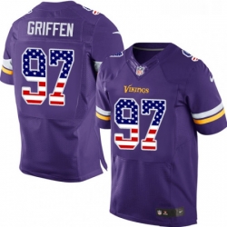 Mens Nike Minnesota Vikings 97 Everson Griffen Elite Purple Home USA Flag Fashion NFL Jersey Mens Nike Minnesota Vikings 97 Everson Griffen Elite Purple Home USA Flag Fashion NFL Jersey