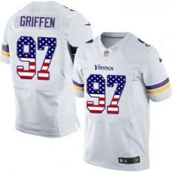Mens Nike Minnesota Vikings 97 Everson Griffen Elite White Road USA Flag Fashion NFL Jersey Mens Nike Minnesota Vikings 97 Everson Griffen Elite White Road USA Flag Fashion NFL Jersey