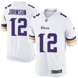 Nike Minnesota Vikings #12 Charles Johnson White Mens Stitched NFL Elite Jersey Nike Minnesota Vikings #12 Charles Johnson White Mens Stitched NFL Elite Jersey