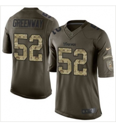 Nike Minnesota Vikings #52 Chad Greenway Green Men 27s Stitched NFL Limited Salute to Service Jersey