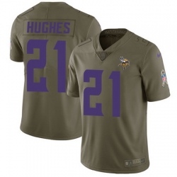 Nike Vikings #21 Mike Hughes Olive Mens Stitched NFL Limited 2017 Salute To Service Jersey Nike Vikings #21 Mike Hughes Olive Mens Stitched NFL Limited 2017 Salute To Service Jersey