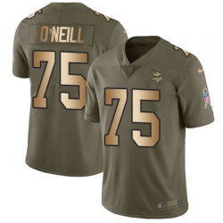 Nike Vikings #75 Brian O Neill Olive Gold Mens Stitched NFL Limited 2017 Salute To Service Jersey Nike Vikings #75 Brian O Neill Olive Gold Mens Stitched NFL Limited 2017 Salute To Service Jersey