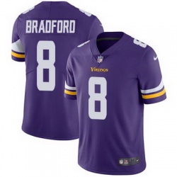 Nike Vikings #8 Sam Bradford Purple Team Color Mens Stitched NFL Vapor Untouchable Limited Jersey Nike Vikings #8 Sam Bradford Purple Team Color Mens Stitched NFL Vapor Untouchable Limited Jersey