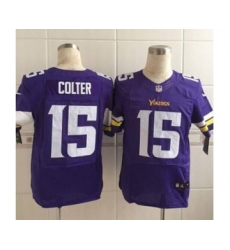 nike nfl jerseys minnesota vikings 15 colter purple[Elite][colter]