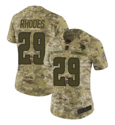 Nike Vikings #29 Xavier Rhodes Camo Women Stitched NFL Limited 2018 Salute to Service Jersey