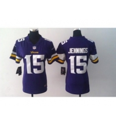 Nike Women Minnesota Vikings #15 Greg Jennings Purple Jerseys