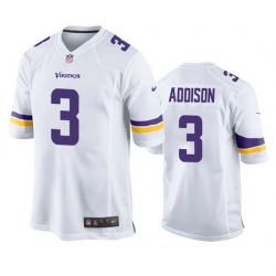 Youth Minnesota Vikings Minnesota Vikings 3 Jordan Addison White 2023 Draft Stitched Game Jersey