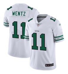 Eagles 11 Carson Wentz White Mens Stitched Football Limited Team Logo Fashion Jersey