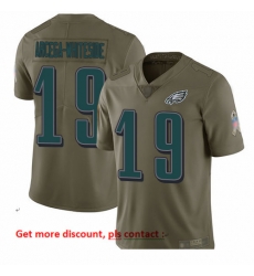 Eagles 19 JJ Arcega Whiteside Olive Men Stitched Football Limited 2017 Salute To Service Jersey