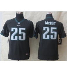 Kids Nike Philadelphia Eagles #25 LeSean McCoy Black NFL Jerseys