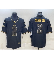 Men Philadelphia Eagles 2 Darius Slay JR Black Gold Vapor Untouchable Limited Stitched Jersey