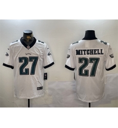 Men Philadelphia Eagles 27 Quinyon Mitchell White Vapor Untouchable Limited Stitched Football Jersey