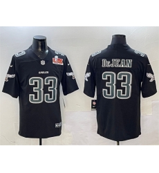 Men Philadelphia Eagles 33 Cooper DeJean Black 2025 Super Bowl LIX Patch Fashion New Vapor Untouchable Limited Stitched Football Jersey