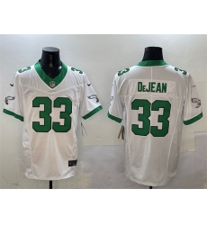 Men Philadelphia Eagles 33 Cooper DeJean White F U S E Vapor Untouchable Limited Stitched Football Jersey