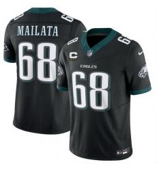 Men Philadelphia Eagles 68 Jordan Mailata Black 2026 F U S E 3 Star C Patch Vapor Untouchable Limited Throwback Stitched Football Jersey Men Philadelphia Eagles 68 Jordan Mailata Black 2026 F U S E 3 Star C Patch Vapor Untouchable Limited Throwback Stitched Football Jersey