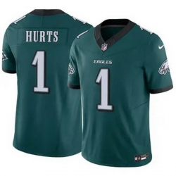 Men Philadelphia Eagles Jalen Hurts 1 Green F U S E Stitched NFL Jersey