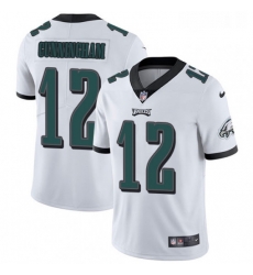 Mens Nike Philadelphia Eagles 12 Randall Cunningham White Vapor Untouchable Limited Player NFL Jersey