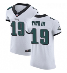 Mens Nike Philadelphia Eagles 19 Golden Tate III White Vapor Untouchable Elite Player NFL Jerse