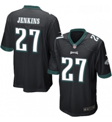 Mens Nike Philadelphia Eagles 27 Malcolm Jenkins Game Black Alternate NFL Jersey