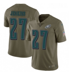 Mens Nike Philadelphia Eagles 27 Malcolm Jenkins Limited Olive 2017 Salute to Service NFL Jersey