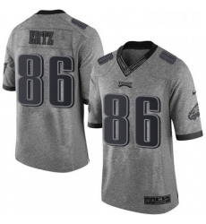 Mens Nike Philadelphia Eagles 86 Zach Ertz Limited Gray Gridiron NFL Jersey