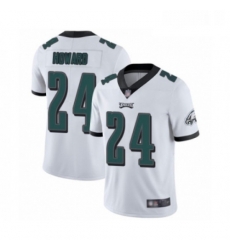 Mens Philadelphia Eagles 24 Jordan Howard White Vapor Untouchable Limited Player Football Jersey