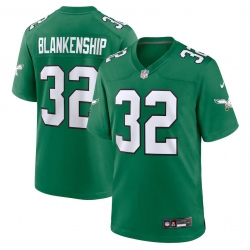 Mens Philadelphia Eagles 32 Reed Blankenship Nike Kelly Green Alternate Game Jersey