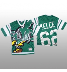 NFL Philadelphia Eagles 62 Jason Kelce Green Men Mitchell  26 Nell Big Face Fashion Limited NFL Jersey