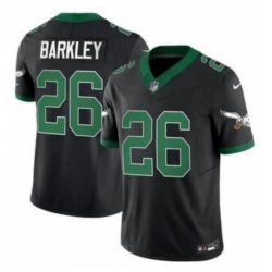 Women Philadelphia Eagles 26 Saquon Barkley Black 2023 F U S E Vapor Untouchable Throwback Stitched Football Jersey