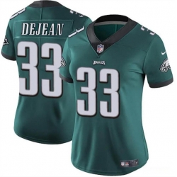 Women Philadelphia Eagles 33 Cooper DeJean Green 2024 Draft Vapor Untouchable Limited Stitched Football Jersey