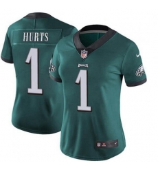 Women Philadelphia Eagles Jalen Hurts 1 Limited Green Vapor Untouchable NFL Jersey