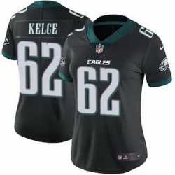 Women Philadelphia Eagles Jason Kelce #62 Black F U S E Stitched NFL Jersey