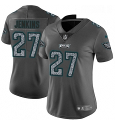 Womens Nike Philadelphia Eagles 27 Malcolm Jenkins Gray Static Vapor Untouchable Limited NFL Jersey