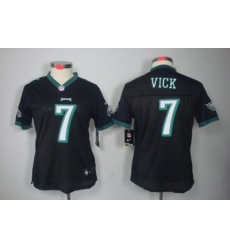 Women's Nike Philadelphia Eagles 7# Michael Vick Black Color Limited Jerseys