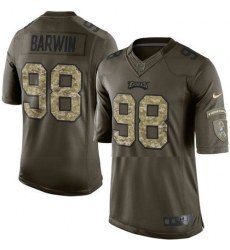 Nike Eagles #98 Connor Barwin Green Youth Stitched NFL Limited Salute to Service Jersey