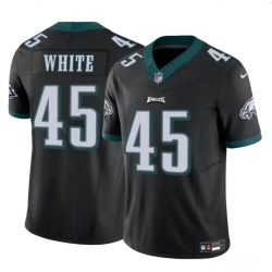 Youth Philadelphia Eagles 45 Devin White Black 2023 F U S E Vapor Untouchable Limited Stitched Football Jersey