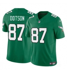 Youth Philadelphia Eagles 87 Jahan Dotson Green F U S E Throwback Vapor Untouchable Limited Stitched Football Jersey