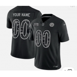 Custom Men Pittsburgh Steelers Black F U S E  2026 Salute to Service Limited Stitched Football Jersey