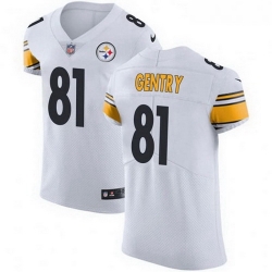 Men Nike 81 Zach Gentry Pittsburgh Steelers Elite White Vapor Untouchable Jersey Men Nike 81 Zach Gentry Pittsburgh Steelers Elite White Vapor Untouchable Jersey