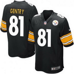 Men Nike 81 Zach Gentry Pittsburgh Steelers Game Black Team Color Jersey Men Nike 81 Zach Gentry Pittsburgh Steelers Game Black Team Color Jersey