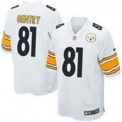 Men Nike 81 Zach Gentry Pittsburgh Steelers Game White Jersey Men Nike 81 Zach Gentry Pittsburgh Steelers Game White Jersey