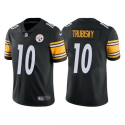 Men Pittsburgh Steelers 10 Mitchell Trubisky Black Vapor Untouchable Limited Stitched jersey Men Pittsburgh Steelers 10 Mitchell Trubisky Black Vapor Untouchable Limited Stitched jersey