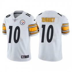Men Pittsburgh Steelers 10 Mitchell Trubisky White Vapor Untouchable Limited Stitched jersey Men Pittsburgh Steelers 10 Mitchell Trubisky White Vapor Untouchable Limited Stitched jersey