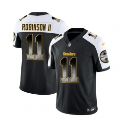 Men Pittsburgh Steelers 11 Allen Robinson II Black White 2023 F U S E  Vapor Untouchable Limited Stitched Jersey Men Pittsburgh Steelers 11 Allen Robinson II Black White 2023 F U S E  Vapor Untouchable Limited Stitched Jersey