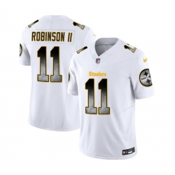 Men Pittsburgh Steelers 11 Allen Robinson II White 2023 F U S E  Smoke Vapor Untouchable Limited Stitched Jersey Men Pittsburgh Steelers 11 Allen Robinson II White 2023 F U S E  Smoke Vapor Untouchable Limited Stitched Jersey