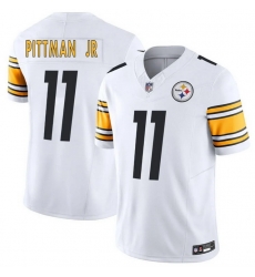 Men Pittsburgh Steelers  11 Michael Pittman Jr  White F U S E  Vapor Limited Stitched Football Jersey
