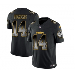 Men Pittsburgh Steelers 14 George Pickens Black 2023 F U S E  Smoke Vapor Untouchable Limited Stitched Jersey Men Pittsburgh Steelers 14 George Pickens Black 2023 F U S E  Smoke Vapor Untouchable Limited Stitched Jersey
