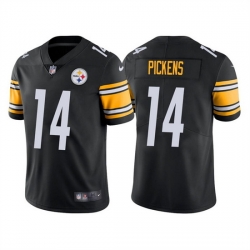 Men Pittsburgh Steelers 14 George Pickens Black Vapor Untouchable Limited Stitched Jersey Men Pittsburgh Steelers 14 George Pickens Black Vapor Untouchable Limited Stitched Jersey
